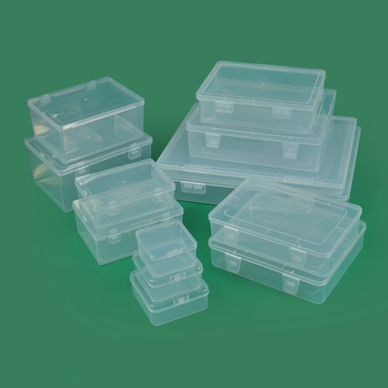 in stock High Transparent PP Empty Box Flip Plastic Box Stationery Card Parts Storage Box Jewelry Cosmetic Packaging Box