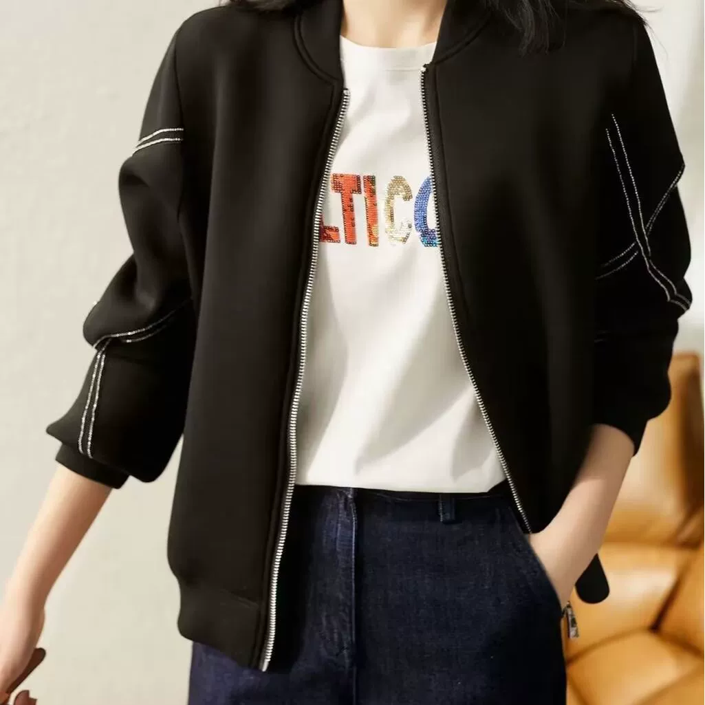Baseball uniform, jacket, cardigan with zipper, plus size, oversize