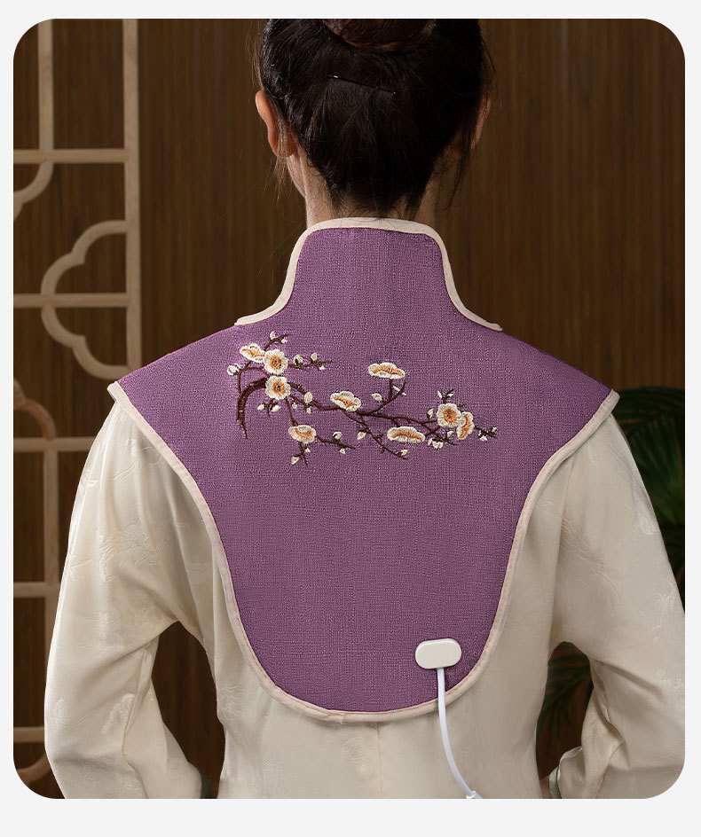 Electric Heated Moxa Shoulder Wrap with Sea Salt Hot Compress 9 Level Control Neck Back Waist Warmth preparation