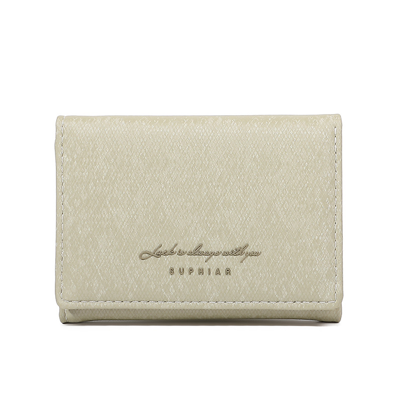 Nuevo multifuncional pu billetera de damas pequeña billetera de tres plegables bolsa de cambio de gran capacidad billetera de damas tela de algodón de alta calidad