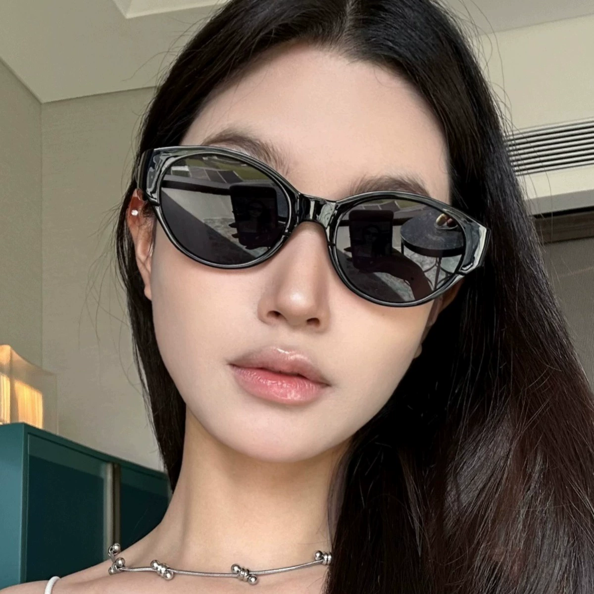 Очки солнцезащитные, очки с солнечным элементом, высокого класса, кошачий глаз, защита от УФ, коллекция 2023, посадка