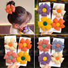 the republic of korea girl Flower rubber string baby Fabric art Hairpin lovely children Hair tie Hairdressing Tousheng Headdress