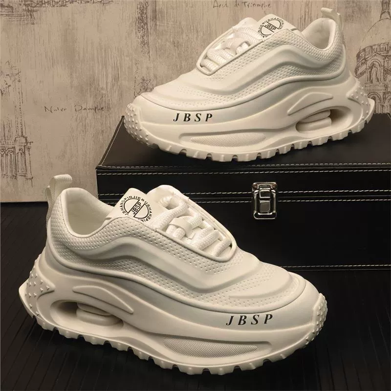 Белые мужские кроссовки Dad Shoes ins2025 осень новые на толстой подошве спортивные повседневные модные мужские туфли