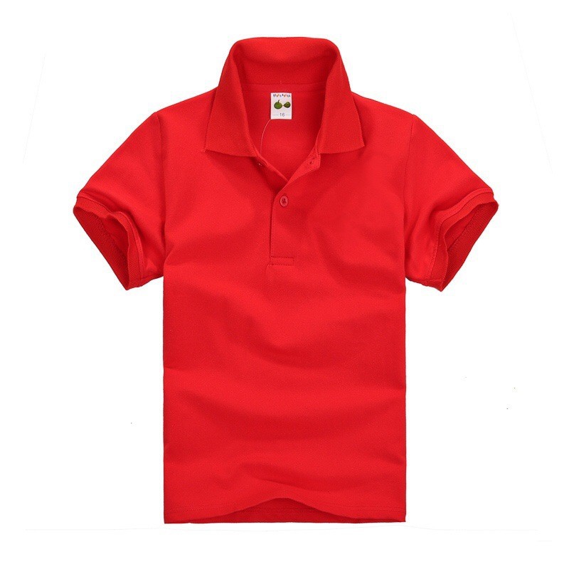 Summer Kidsren's Short-Sleeved Polo Shirts, Primary School Uniforms, Middle and Large Boys' White T-Shirts, Girls' Graduation Class Uniforms, Pure Color