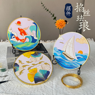 Wholesale Luxury Filigree Enamel Painting Ornaments from the Source Manufacturer for the Dragon Boat Festival, Handmade Cloisonné with a National Trend Style