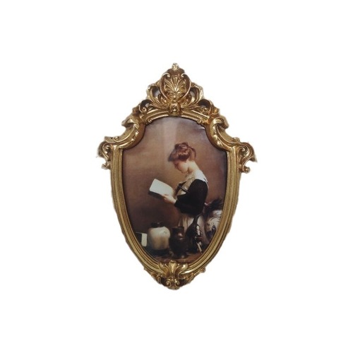 Nordic retro style old gold relief hanging mirror picture frame home model room decoration famous house living room hanging wall mirror