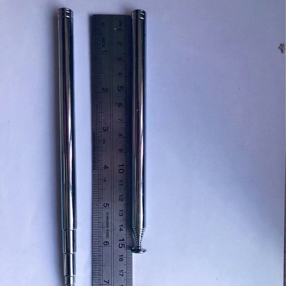 拉杆天线伸10140一10节。内牙M4。展开119厘米用于仪表仪器接收。