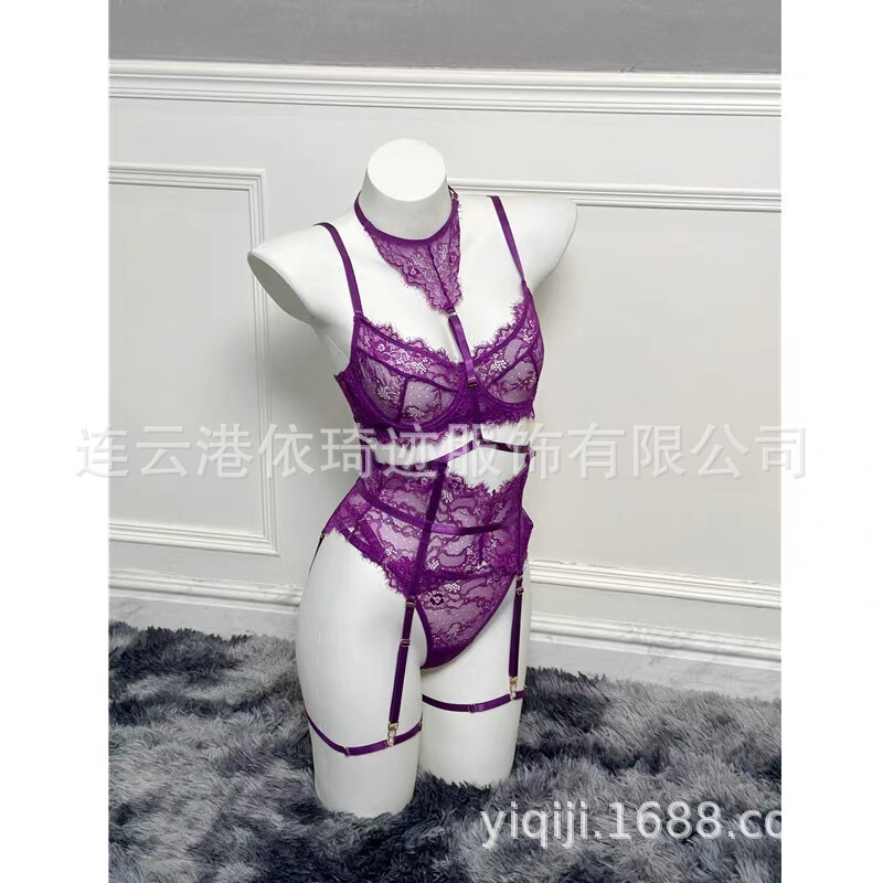 Cross-border supply Europe and the United States foreign trade hot sexy lingerie sexy women's lace split underwear factory direct sales