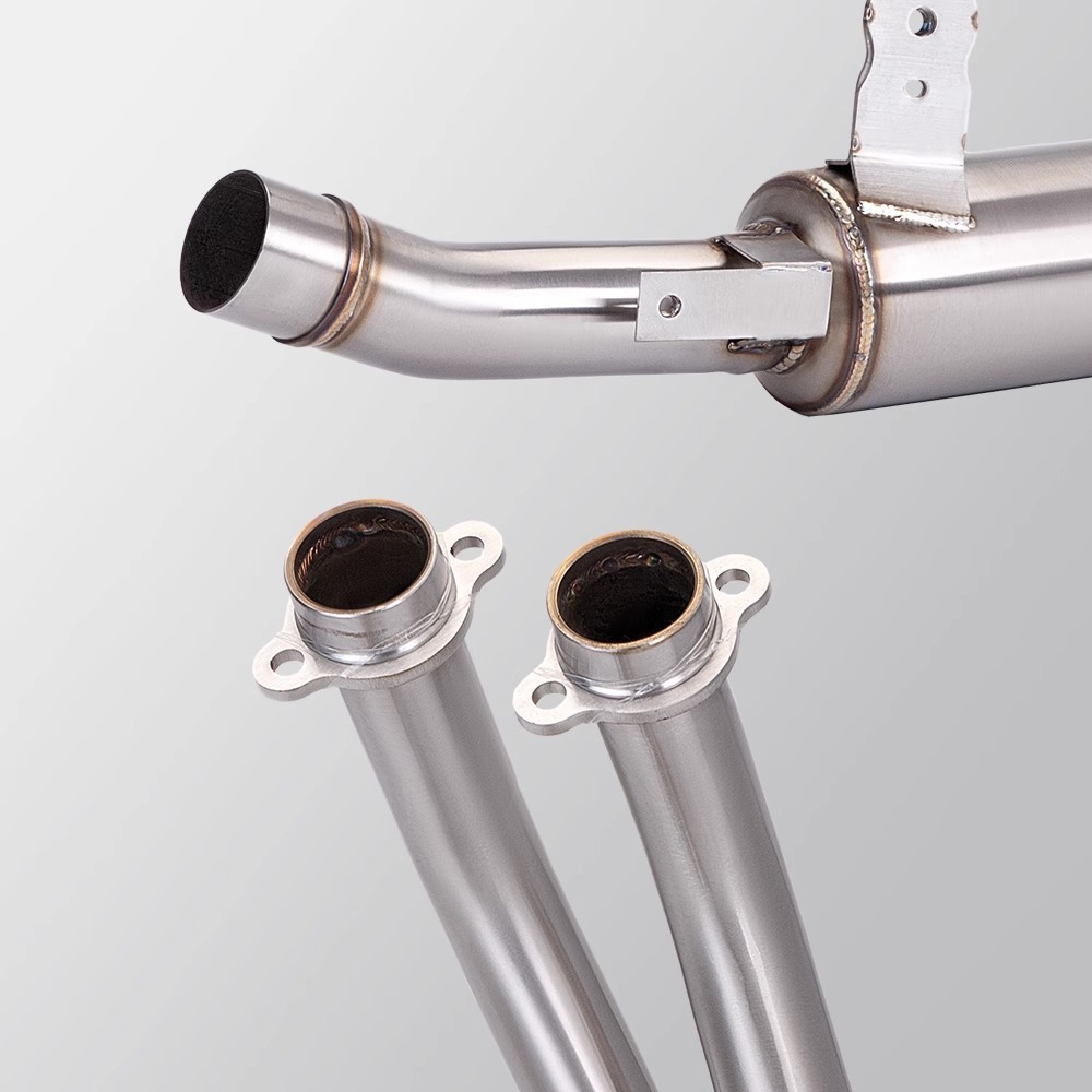 Motorcycle exhaust pipe modification CB400F stainless steel front section carbon fiber tail section muffler whole section non-destructive installation