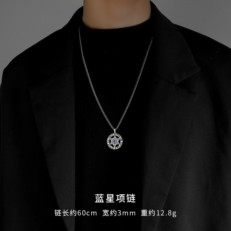 L010【블루스타 목걸이】