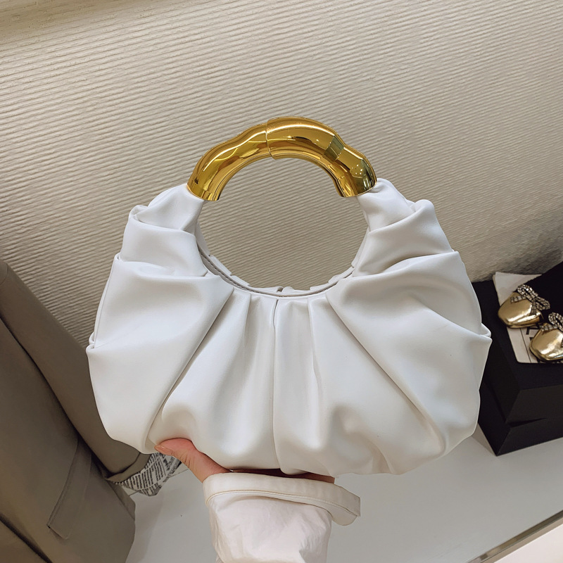 Cross-Border Pleated Cloud Bag Women's High-End Handbag Niche Design Fashionable Small Shoulder Bag Light Luxury Dumpling Bag