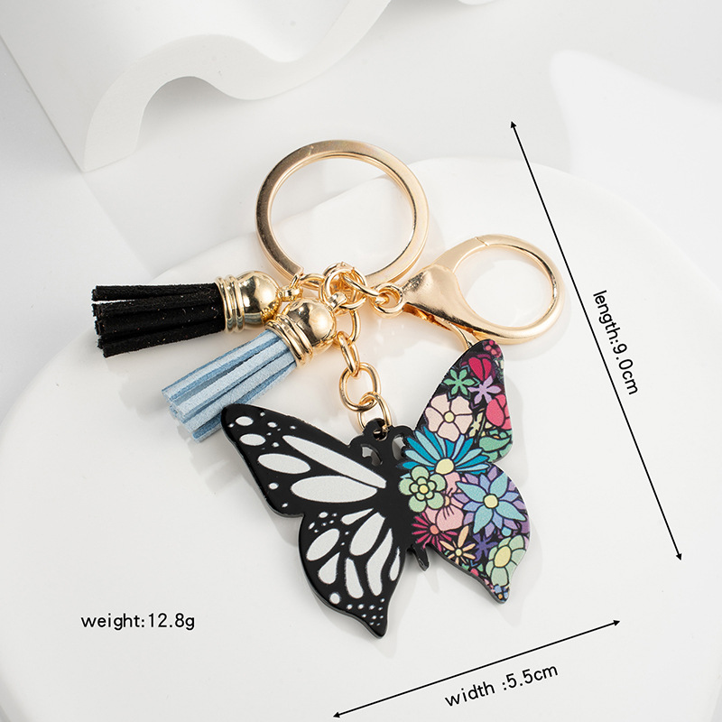 Elegant Retro Lady Butterfly Metal Women's Bag Pendant Keychain display picture 1