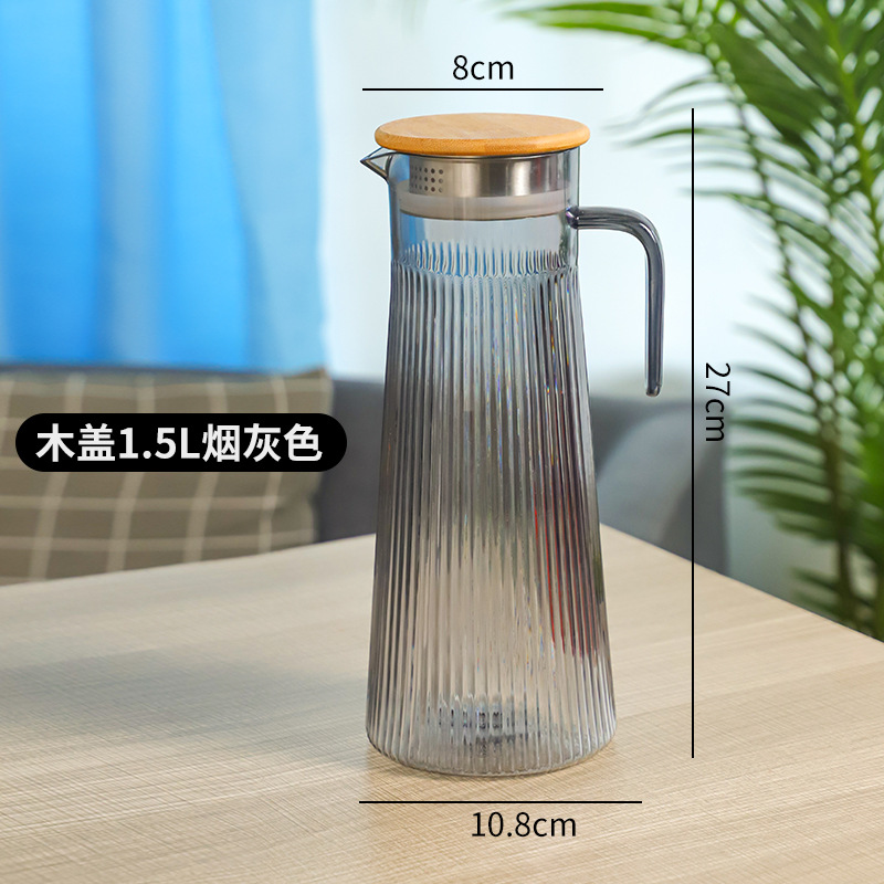 카멜 1.5 검은 주전자 나무 뚜껑