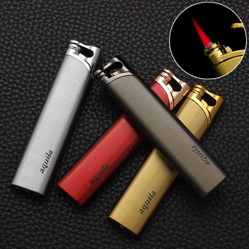 TY235A creative long lighter windproof red flame cigarette lighter personalized metal smoking set Wholesale