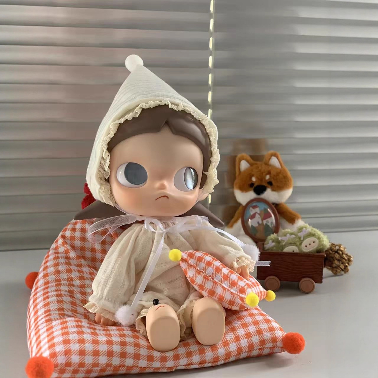 Suitable for Bubble Mart Zsiga Baby Clothes, Spring and Summer Baby Pajamas Set, Jumpsuit, Gazi Sister Sofa Pillow