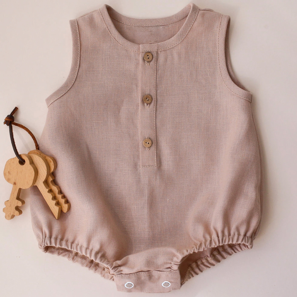 ベビーハイハイスーツ ins 新生児服ベビー服ベビー服綿とリネンの男の子ジャンプスーツ