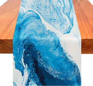 Amazon April New Color Explosions Linen Table Runner Tablecloth Placemat Home Decoration Tablecloth Tea Flag