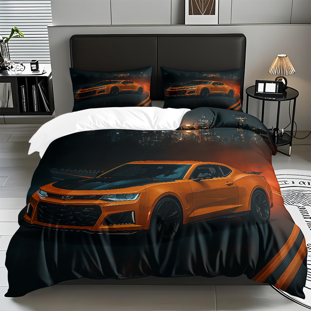 TEMU / JIT transfronterizo textil doméstico multi-tipo cool coche suave piel transpirable digital impresión set edredón