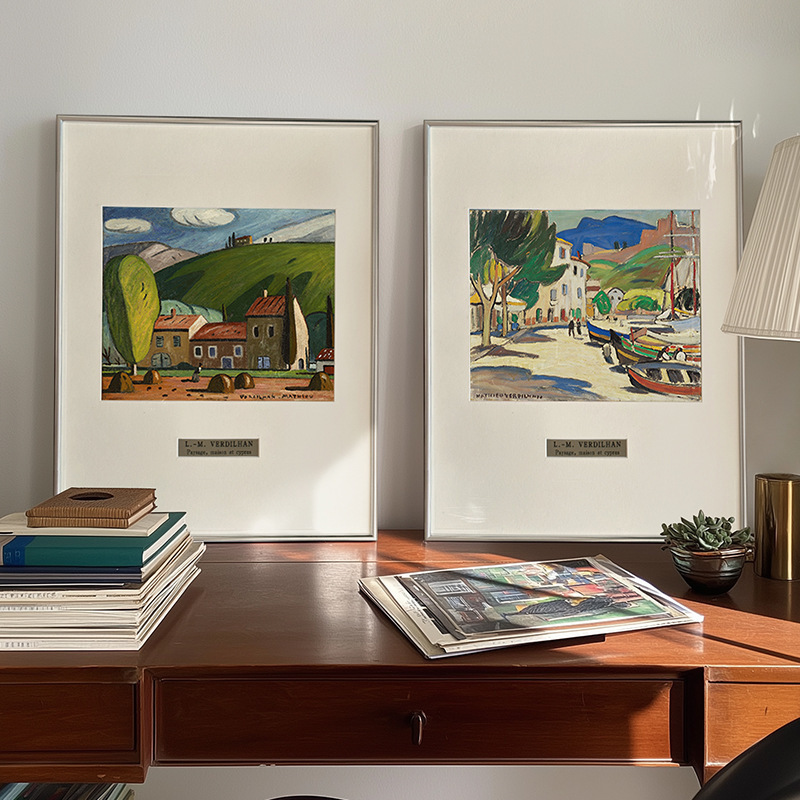 プロヴァンスの風景】北欧風リビングルーム装飾絵画ソファ背景壁掛け絵画ハイエンドモダン壁画|undefined