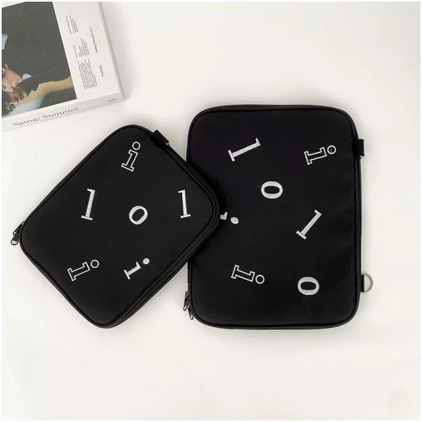 Foreign Trade Korean Ins-Style Embroidered Letter iPad Computer Sleeve Bag Notebook Shoulder Crossbody Bag Storage