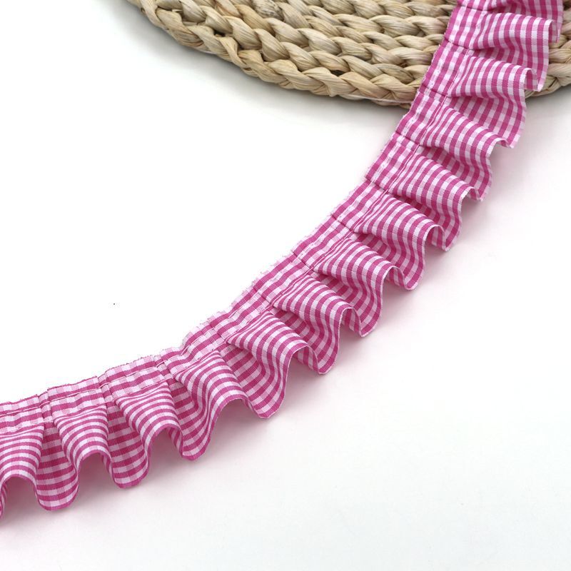 Plaid Pleated Lace Accessories Garment Accessories Decorative Plaid Lace
