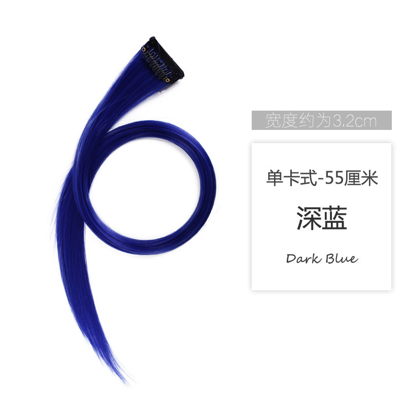 Pelucina de color pelucina extensión de cabello colgante oreja pelucina de teñido de cabello simulado pelucina de blanqueo pelucina de seda de alta temperatura pelucina de cabello recta