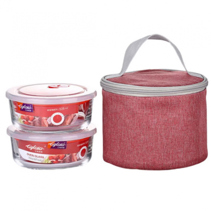 Aglaiya Ousery Series Microwave Oven Breathable Hole Seal Thickeneded Fresh-Keeping Glass Bowl Lunch Box Insulation Cloth Bag
