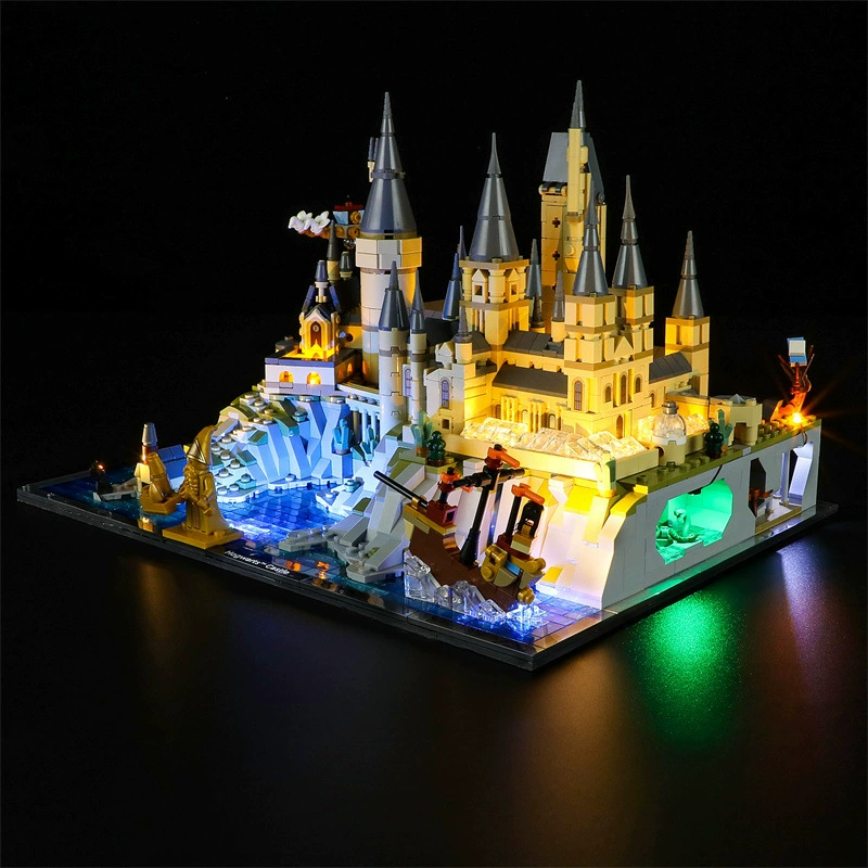 Совместимо с LEGO Harry Potter 76419 Замок Хогвартса и сооружение площадки, светодиодные украшения