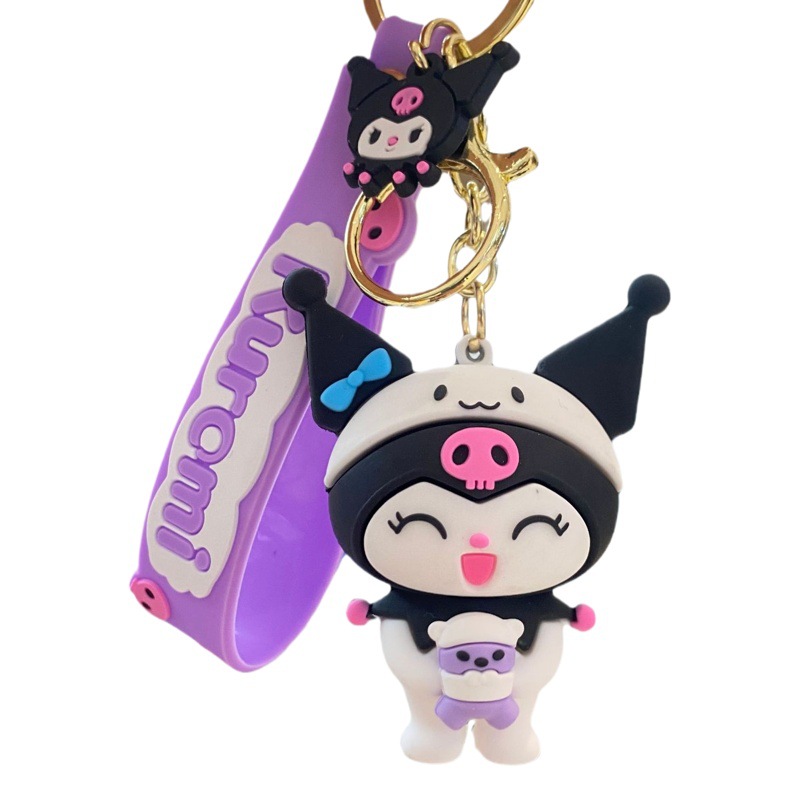 Creativo nuevo Sanrio Coolomi llavero muñeca coche llavero adornos par bolsa colgante al por mayor