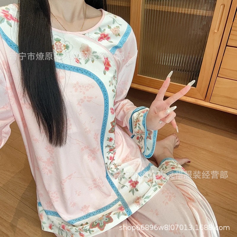 Pijama de verano nuevo hielo pantalones cortos de mangas cortas de dibujos animados KT gato coreano dormitorio de estudiantes ropa delgada set