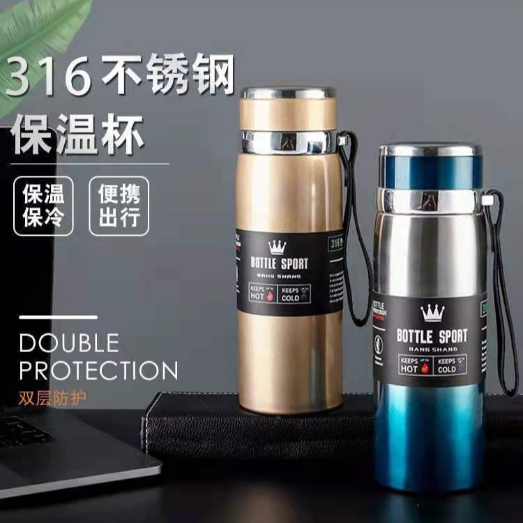 Termo de acero inoxidable 316, termo de gran capacidad, botella de agua térmica portátil para deportes al aire libre, personalización de regalos image 3