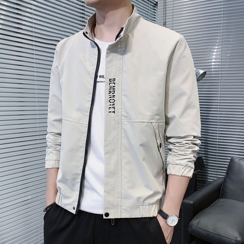 Men's Jacket Spring and Autumn New Fashion All-match Handsome Casual Collar Work Jacket Fashionable Brand Loose Jacket for Men Men's Jacket Spring and Autumn New Fashion All-match Handsome Casual Collar Work Jacket Fashionable Brand Loose Jacket for Men