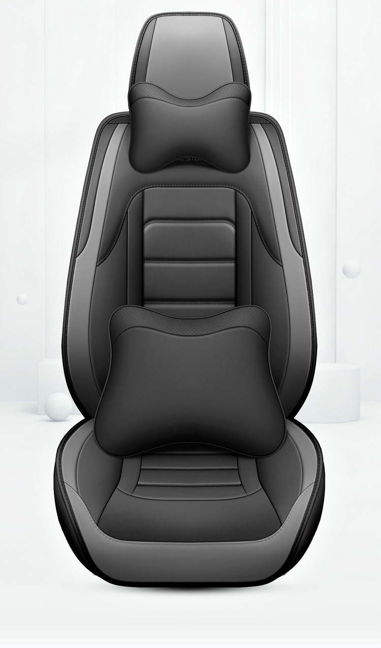 Cross-border New Full Leather Car Cushion Four Seasons Universal Seat Cover Full Surrounding Seat Cover Comfortable Seat Cushion for Trolley