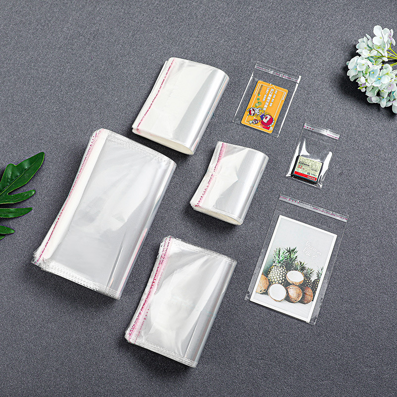 opp自粘袋现货批发服装，文具包装袋不干胶透明自粘袋100pcs每包