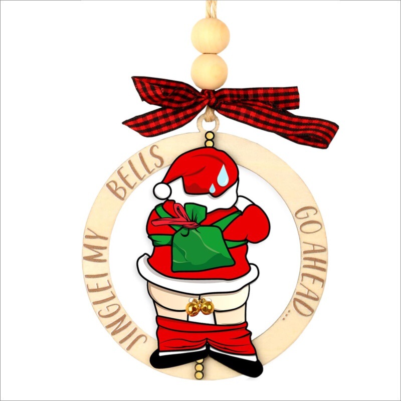 跨境爆款亚马逊趣味圣诞装饰品婚礼车Jingle My Bell圣诞礼物木质|undefined