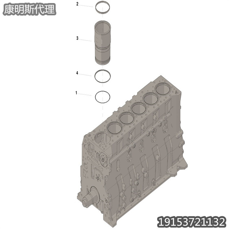 供应康明斯工程机械柴油机活塞维修套件 活塞组件4376168
