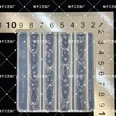 クロスボーダー新しいマニキュアシリコンモールドリボン蝶ビーズチェーンネックレス立体彫刻シリコンモールド