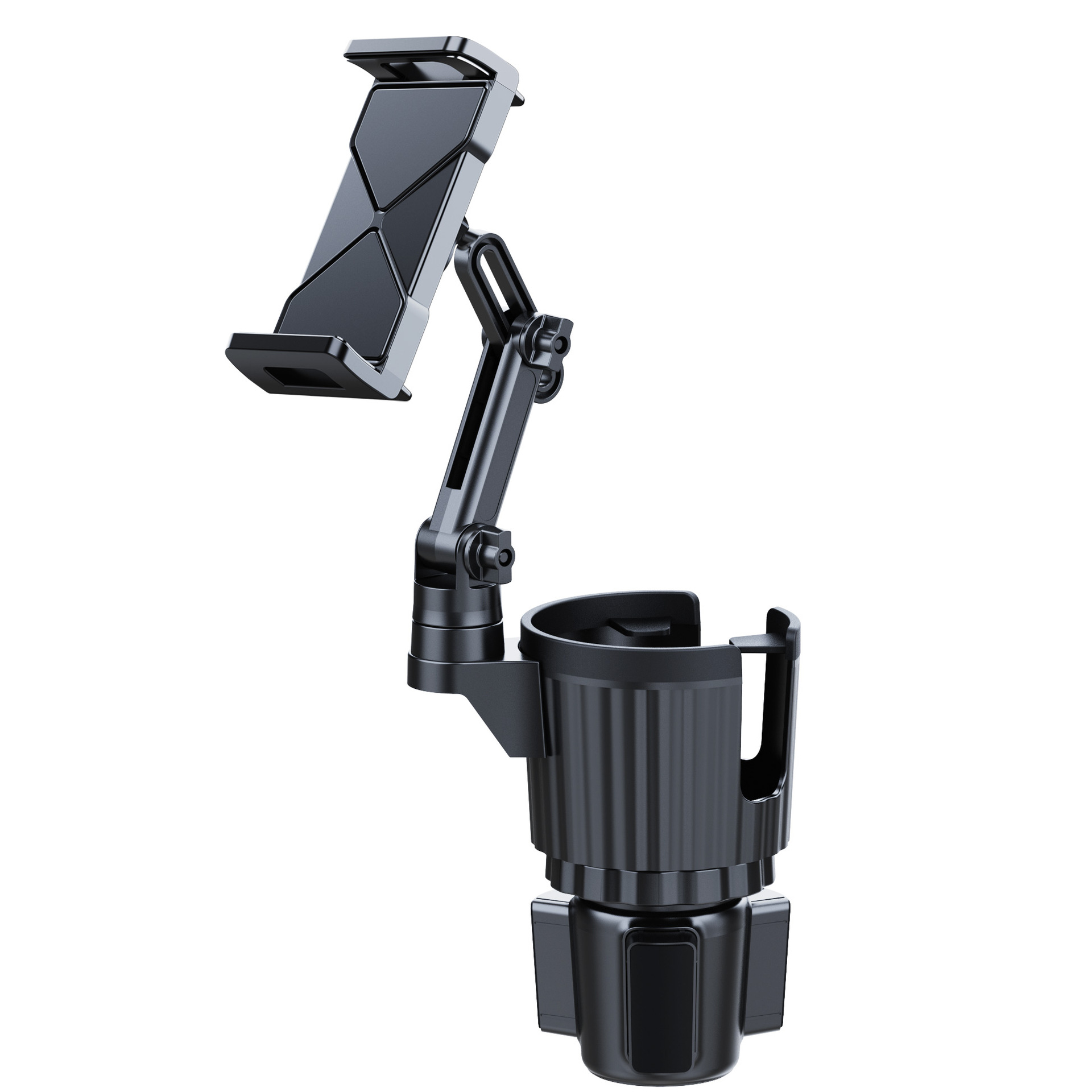 Soporte de taza de automóvil soporte de teléfono móvil soporte de taza de control de agua 2 en 1 brazo plegable multifuncional soporte de navegación de automóvil personalizado
