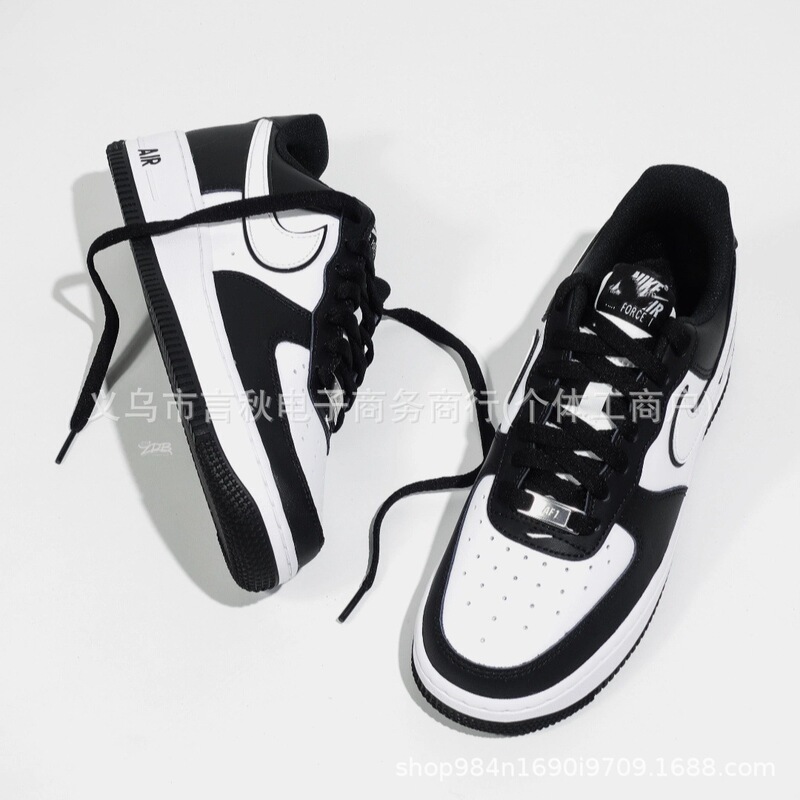 High-quality Air Force 1 white and black low-top sneakers, trendy and versatile, unisex, made of cowhide, for sports and casual wear High-quality Air Force 1 white and black low-top sneakers, trendy and versatile, unisex, made of cowhide, for sports and casual wear