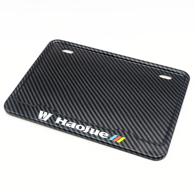 for Motorcycle License Plate Frame: Nömrə qabı - haojue-aluminum-alloy-imitation-carbon