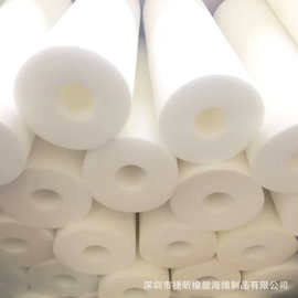 厂家定制加工白色高度度加硬海绵棒 空心圆柱吸油海绵 减震吸音棉