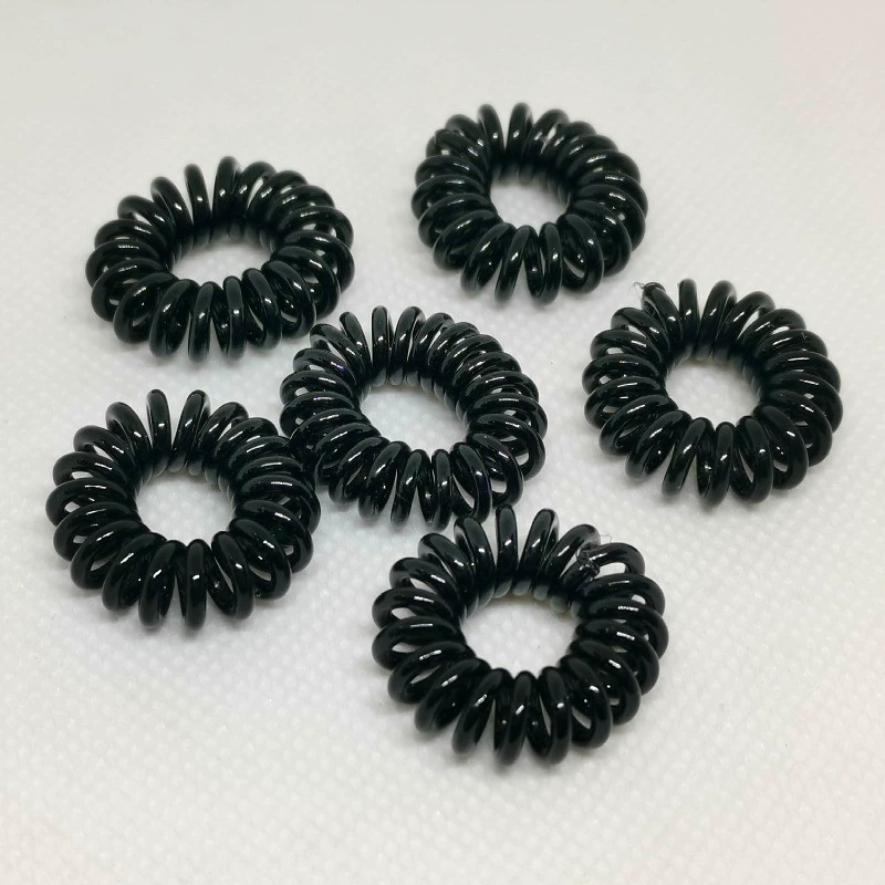 Черный маленький размер телефонной линии кольцо для волос 2,5 см дети милый мультфильм веревка для волос Иу ювелирные изделия Веревка для волос аксессуары для волос оптом