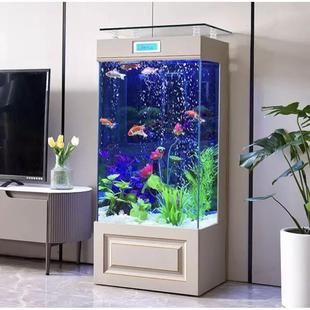 Fish Tank with Cabinet Integrated Oxygen Filter Box Aquarium New Vertical Landscaping Floor Filter Household Filter~