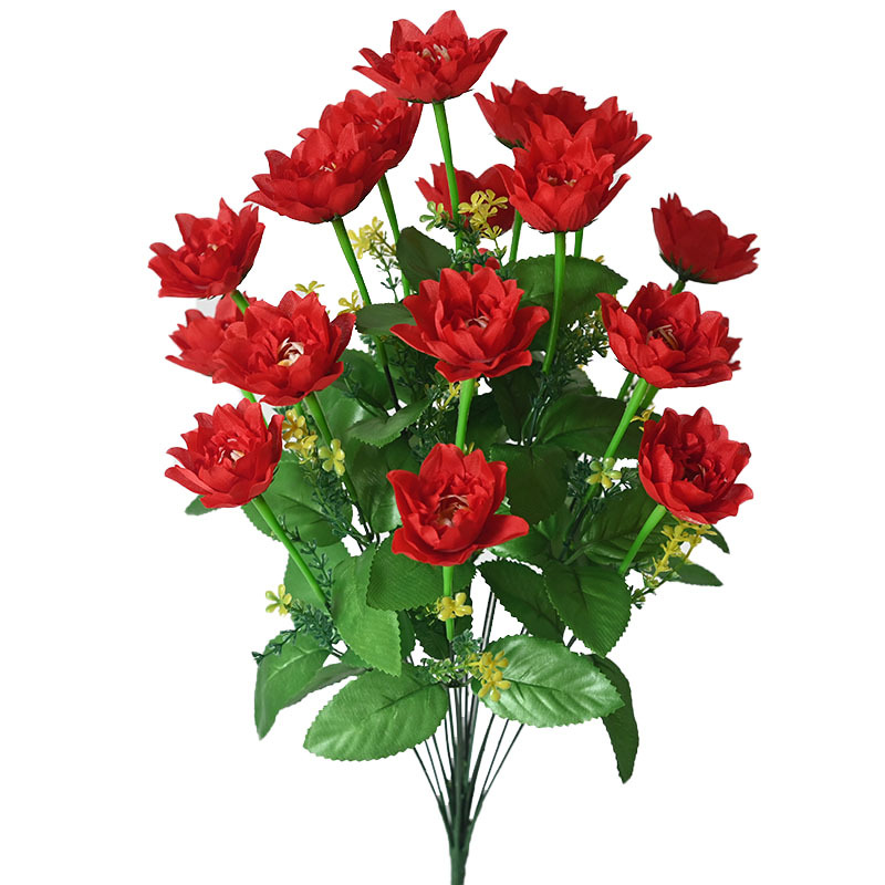 Flores simuladas 18 flores peonía cama de flores mixtas decoración de boda decoración de la sala de estar flores falsas ramo