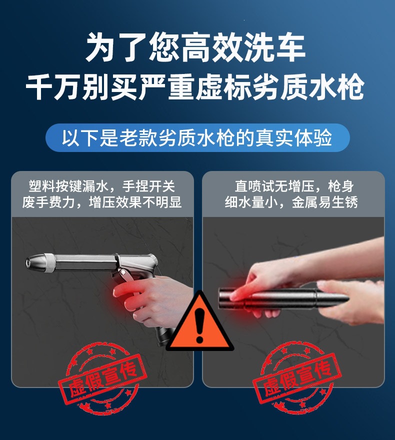 Suitable for car wash water guns, high-pressure household floor and yard cleaning, 2025 nozzle, super powerful pressure-boosting tool, retractable