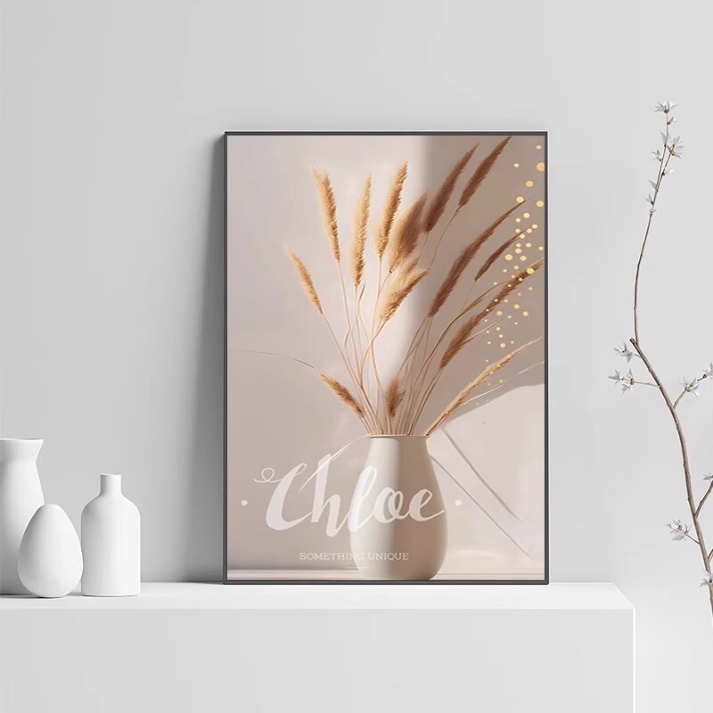 Plant and Flower Hotel B&B Living Room Sofa Background Wall Decoration Painting Entrance Corridor Aisle Hanging Painting Floor Painting