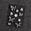 【Metal Pink Diamond Butterfly】10 Shoe Buckles