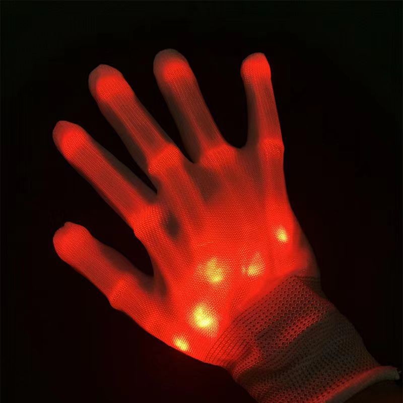 Cruz-frontera llevó guantes regalo de Halloween luminoso súper brillante hueso guantes coloridos accesorios fluorescentes