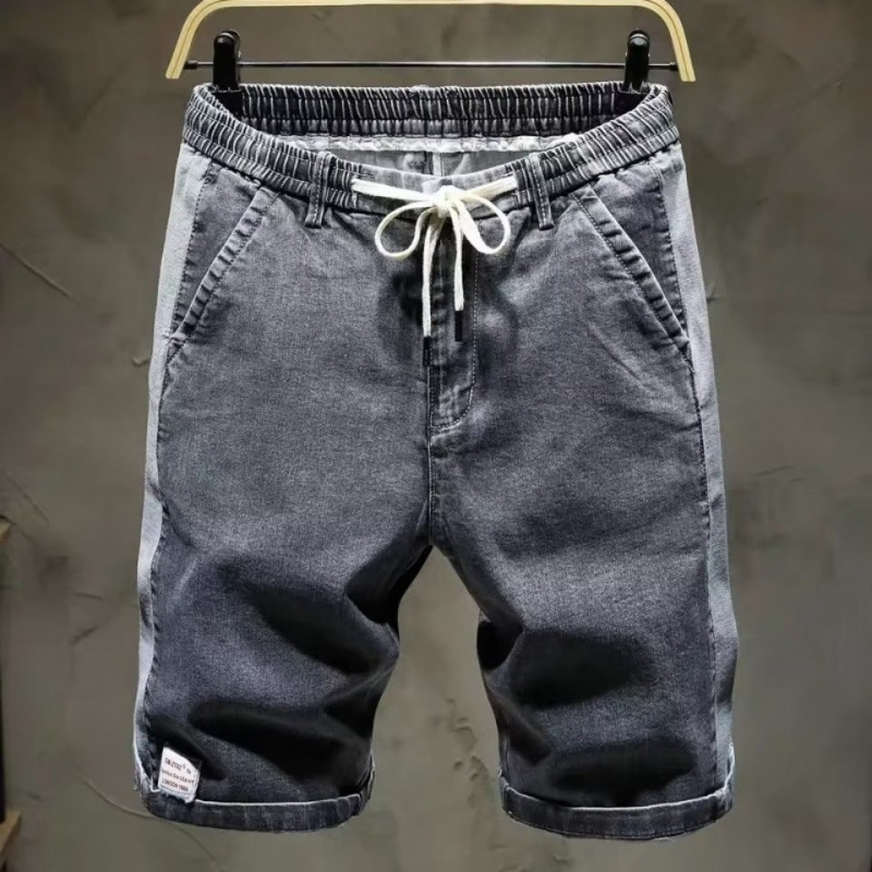 Denim Pants Men's Shorts Summer Thin Trendy Brand Loose Straight Outer Wear Trendy All-match Casual Five-point Pants