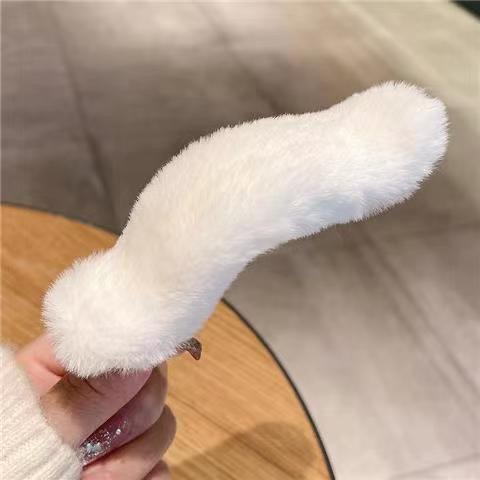 플러시 덕빌 클립 화이트-13cm